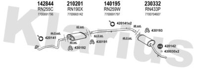 Układ wydechowy KLARIUS 720425E