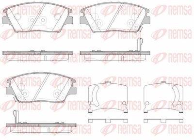 Комплект тормозных колодок, дисковый тормоз REMSA 1824.02 для SSANGYONG XLV