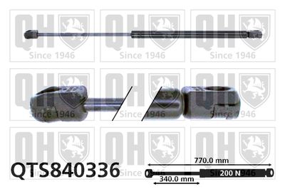 газов амортисьор, капак на двигателя QUINTON HAZELL QTS840336