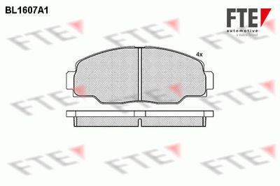 Комплект тормозных колодок, дисковый тормоз FTE 9010246 для TOYOTA DYNA