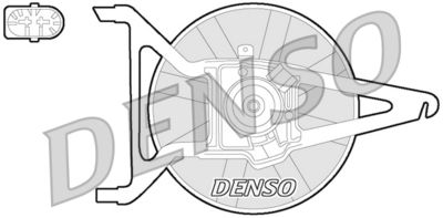 Вентилятор, охлаждение двигателя DENSO DER21020 для CITROËN AX