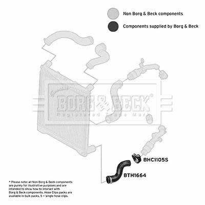 Charge Air Hose Borg & Beck BTH1664