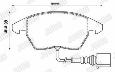 BREMSBELAGSATZ SCHEIBENBREMSE JURID 573128JC 1