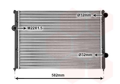 VAN WEZEL 58002119 Радиатор охлаждения двигателя для VW PASSAT B3/B4 Variant (3A5, 35I)