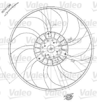 VALEO 698412 Вентилятор системы охлаждения двигателя  для OPEL MOVANO (Опель Мовано)