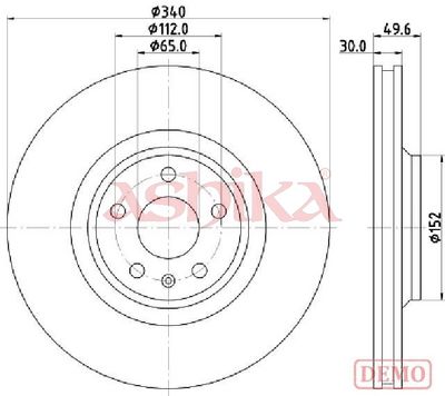 спирачен диск ASHIKA 60-00-0932C