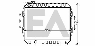 Радиатор, охлаждение двигателя EACLIMA 31R71198 для VW TARO