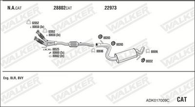 Изпускателна система WALKER ADK017009C