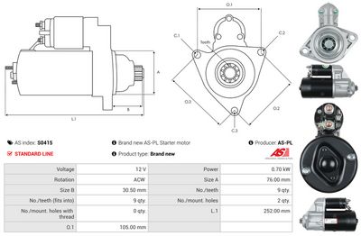 STARTER AS-PL S0415 4