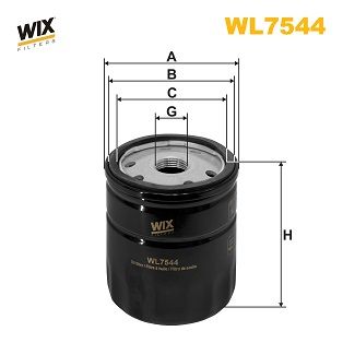 Oil Filter WIX FILTERS WL7544