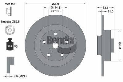 DISC FRANA BENDIX Braking BDS1285