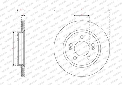Remschijf set (2 stuks) Achter Links/Rechts past: SSANGYONG MUSSO, REXTON 2.0/2.2D 07.17-