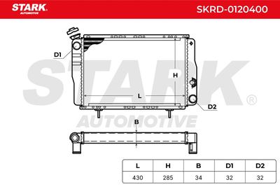радиатор, охлаждане на двигателя STARK SKRD-0120400