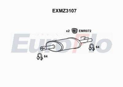 Zestaw tłumików, tłumik końcowy EUROFLO 9014902919