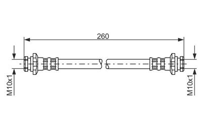 Тормозной шланг BOSCH 1 987 476 662 для NISSAN SUNNY