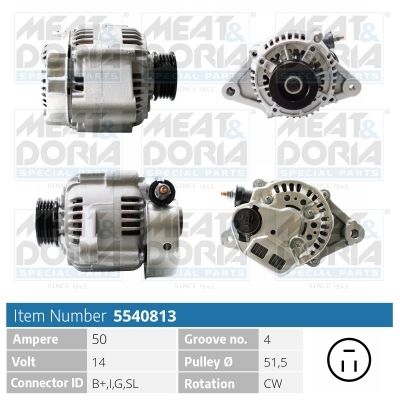 Генератор MEAT & DORIA 5540813 для TOYOTA STARLET