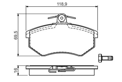 Brake Pad Set, disc brake 0 986 494 544