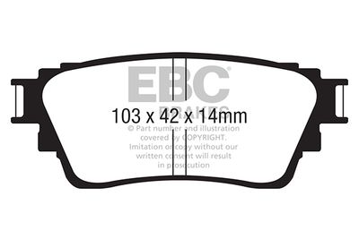 Комплект тормозных колодок, дисковый тормоз EBC Brakes DPX2376 для MITSUBISHI OUTLANDER