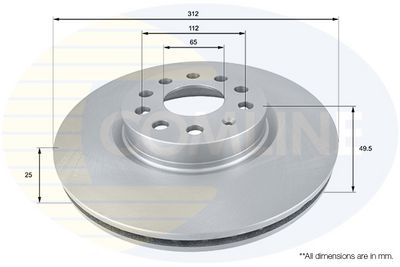 Brzdový kotouč COMLINE ADC1449V
