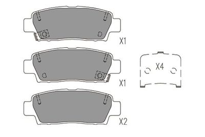 Комплект тормозных колодок, дисковый тормоз KAVO PARTS KBP-9125 для TOYOTA AVALON