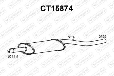 Предглушитель выхлопных газов VENEPORTE CT15874 для CITROËN C8