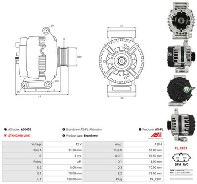 Generator AS-PL AS A3640S