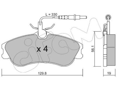 Stabdžių trinkelių rinkinys, diskinis stabdys