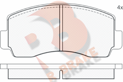 Комплект тормозных колодок, дисковый тормоз R BRAKE RB0207 для MITSUBISHI SAPPORO