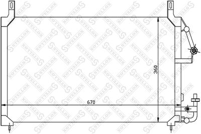 Конденсатор, кондиционер STELLOX 10-45017-SX для DAEWOO ESPERO