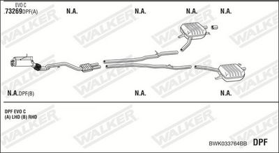 Изпускателна система WALKER BWK033764BB