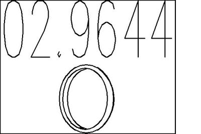 MTS 02.9644 Прокладка глушителя  для HONDA LOGO (Хонда Лого)