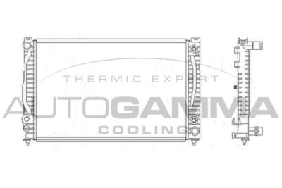 AUTOGAMMA 103875 Радиатор охлаждения двигателя для AUDI A4 B5 (8D2)