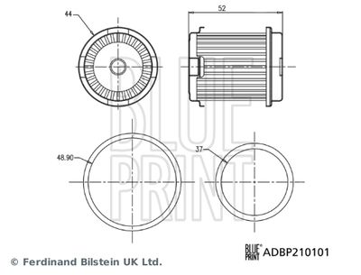 Hydraulic Filter, automatic transmission BLUE PRINT ADBP210101