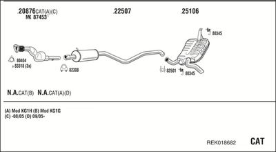 Układ wydechowy WALKER REK018682