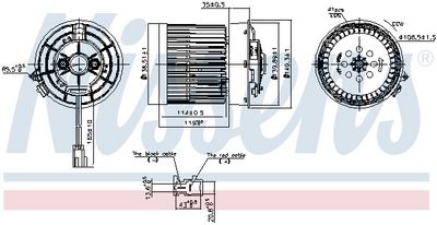 Vnútorný ventilátor NISSENS 87516