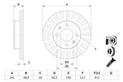 Brake Disc 0 986 479 E73