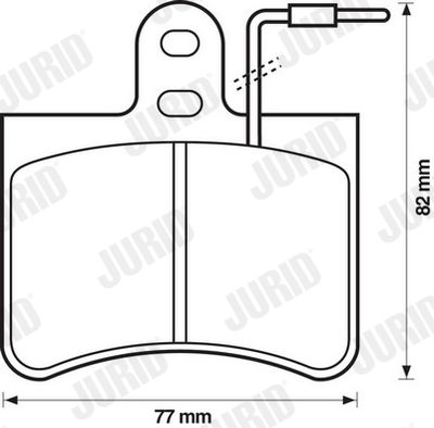Комплект тормозных колодок, дисковый тормоз JURID 571907J для FIAT 242