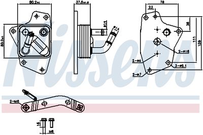 Oljekylare, motor NISSENS 91444