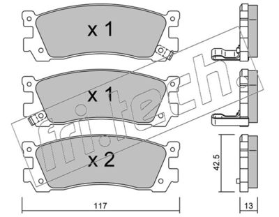 Комплект тормозных колодок, дисковый тормоз fri.tech. 490.0 для MAZDA XEDOS