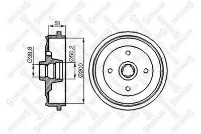 спирачен барабан STELLOX 6025-4723-SX