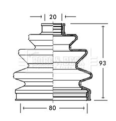 Bellow, drive shaft Borg & Beck BCB2171