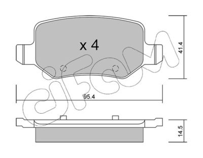 Brake Pad Set, disc brake 822-565-0