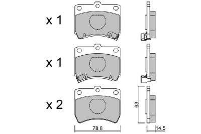 Комплект тормозных колодок, дисковый тормоз AISIN BPMZ-1907 для KIA PRIDE