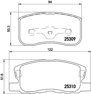 Комплект тормозных колодок, дисковый тормоз TEXTAR 2530901 для MITSUBISHI COLT