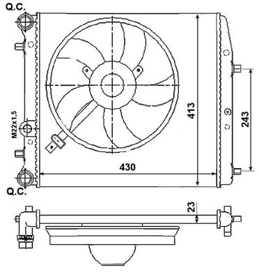 RADIATOR RACIRE MOTOR NRF 53021 3