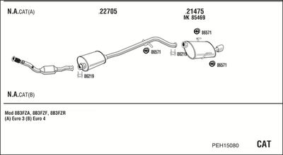 SISTEM DE ESAPAMENT WALKER PEH15080