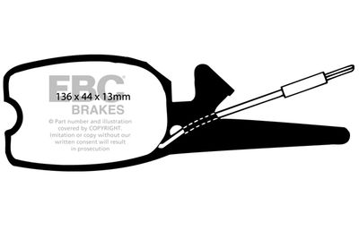 Комплект тормозных колодок, дисковый тормоз EBC Brakes DP140 для CITROËN GS