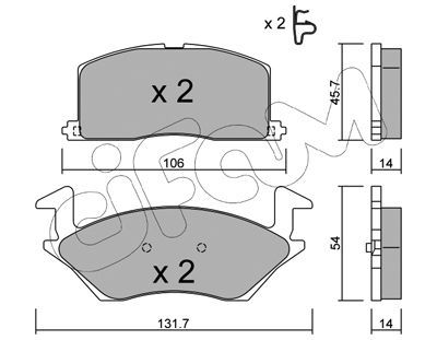 Комплект тормозных колодок, дисковый тормоз CIFAM 822-422-0 для TOYOTA STARLET