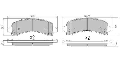 Комплект тормозных колодок, дисковый тормоз FREMAX FBP-0069 для CHEVROLET EXPRESS