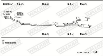 Изпускателна система WALKER ADK018940A